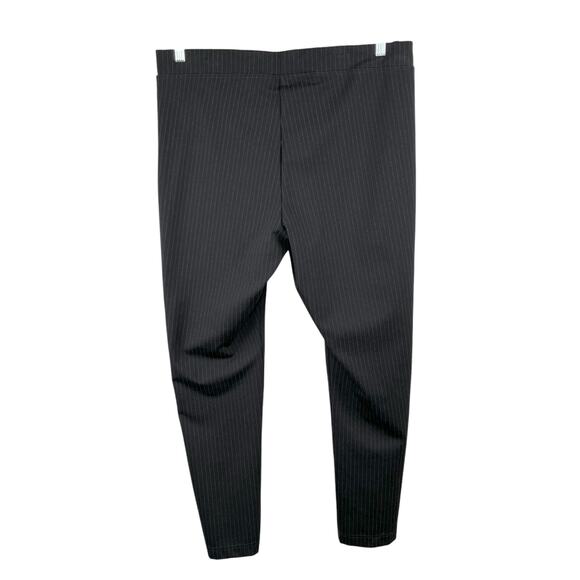 Calvin Klein Black Pinstripe Ponte Slim High Rise Pull-On Stretch Pants XL NWT - Picture 4 of 14